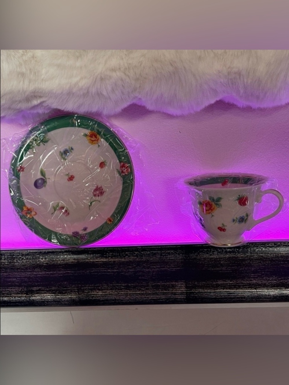 Valentino Garavani Floral Tableware Set 2 cups and two sauces NWT porcelain